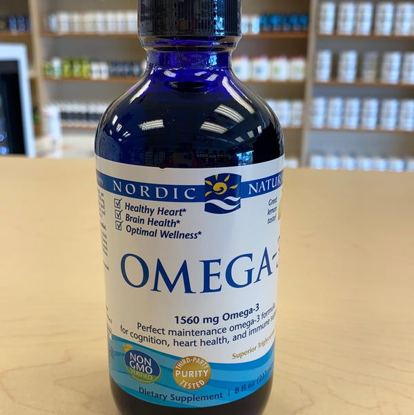 Nordic Naturals Omega-3, Lemon Flavor - 1560 mg Omega-3-8 oz - Fish Oil - EPA & DHA - Immune Support, Brain & Heart Health, Optimal Wellness - Non-GMO - 48 Servings