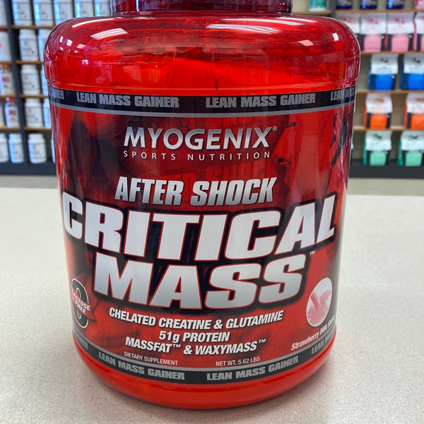 Myogenix Aftershock Critical Mass Chelated Creatine & Glutamine 5.62lbs Strawberry Milkshake