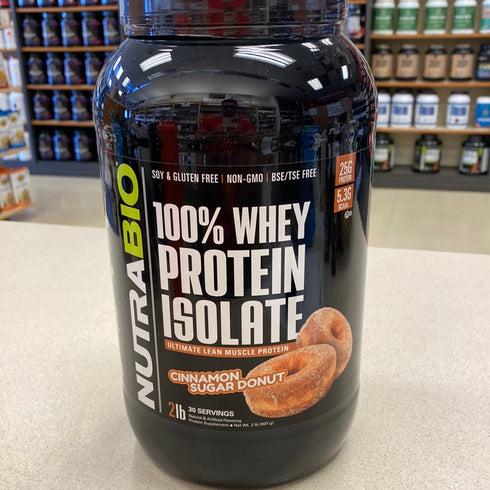 NutraBio 100% Whey Isolate Cinnamon Sugar Donut 2lb