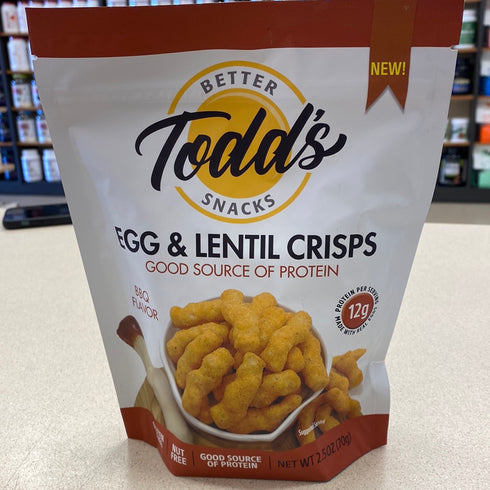 Todd’s Egg & Noodle Lentil Crisps BBQ Flavor