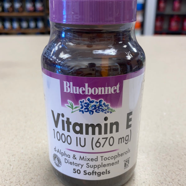 Bluebonnet Vitamin E 1000iu (670mg) 50 Softgels