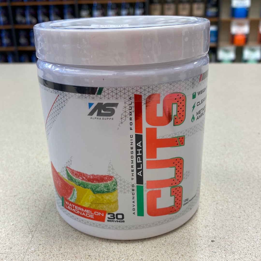Alpha Supps Alpha Cuts Thermogenic Formula Watermelon Lemonade 30 Serv   Semper Fi Nutrition
