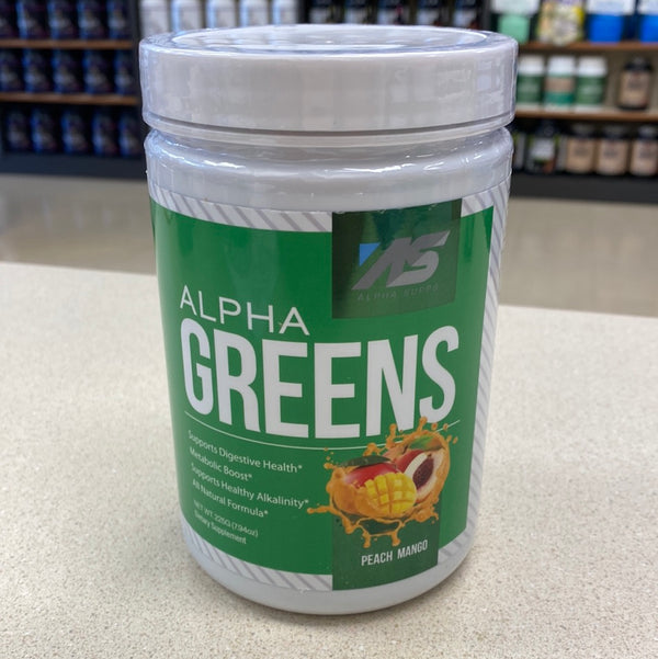 Alpha Supplements Alpha Greens Peach Mango 30 Serving’s