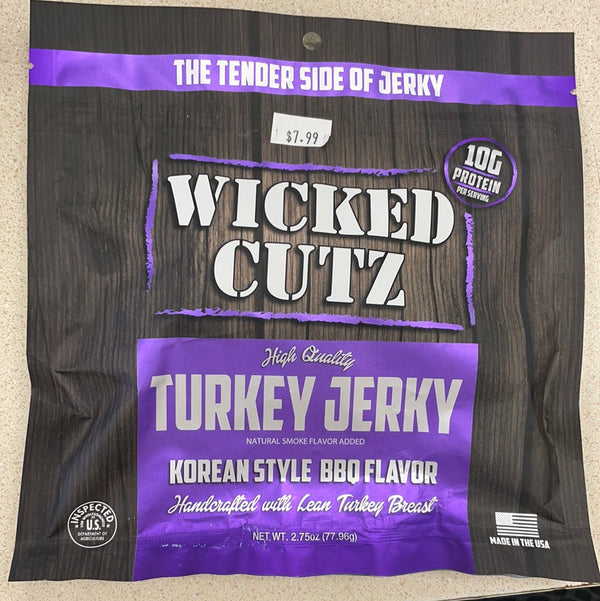 Wicked Cutz Turkey Jerky Korean Style BBQ