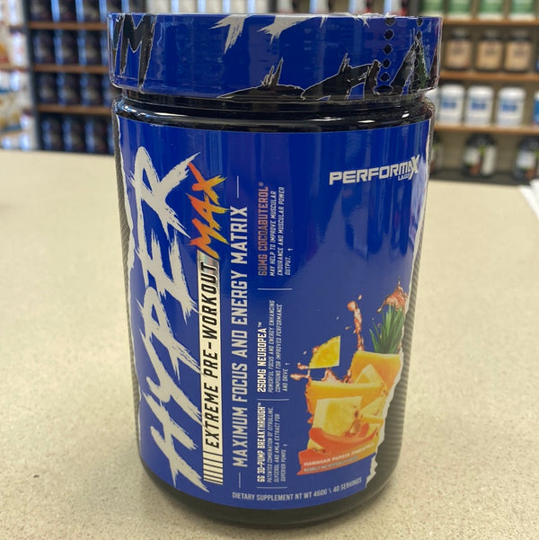 Performax Labs Hyper Max Extreme Pre-Workout Hawaiian Papaya Pineapple