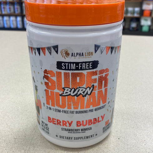 Super Human Burn Stim-Free Berry Bubbly Strawberry Mimosa 50 servings