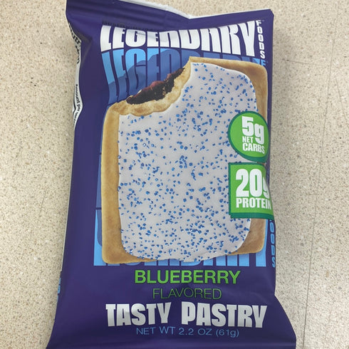 Legendary Foods Cake Style Tasty Protein Pastry | Low Carb | Keto Friendly | No Sugar Added | High Protein Snacks | On-The-Go Breakfast | Keto Food - Blueberry