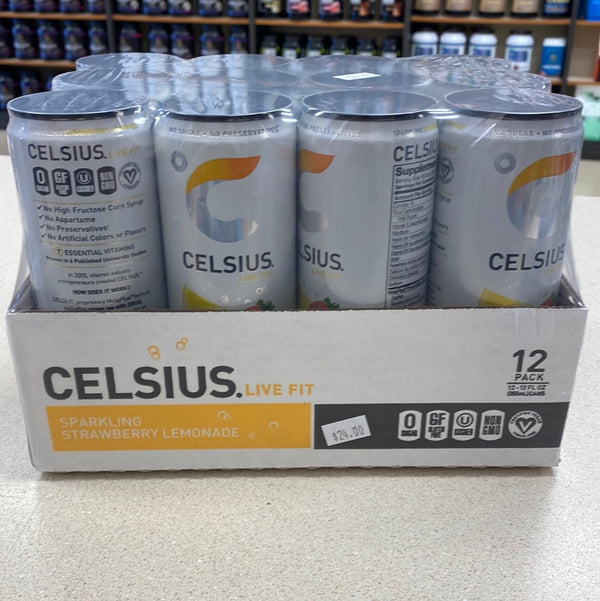 Celsius Energy Drinks Strawberry Lemonade 12oz