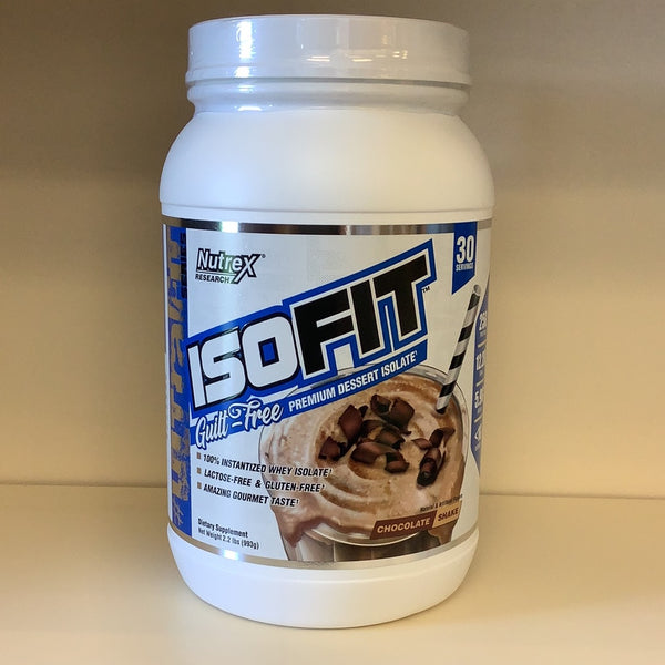 Nutrex IsoFit Isolate Whey Protein 2lb - Chocolate Shake