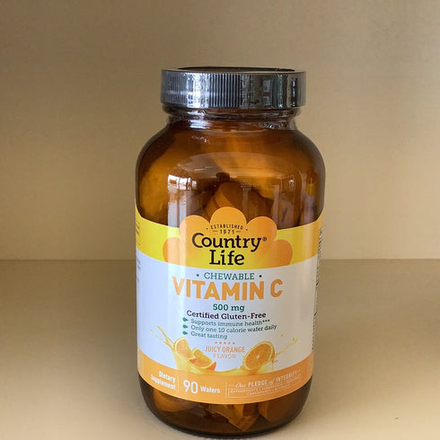 Country Life Chewable Vitamin C - 500mg 90 Wafers