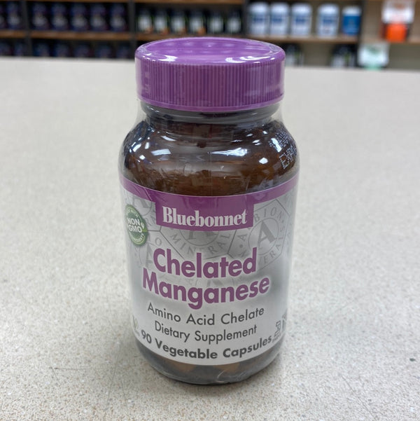 Bluebonnet Chelated Manganese 90 Vegetable Capsules