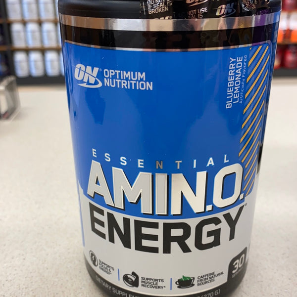 Optimum Nutrition Amino Energy - Pre Workout with Green Tea, BCAA, Amino Acids, Keto Friendly, Green Coffee Extract, Energy Powder - Blueberry Lemonade, 30 Servings