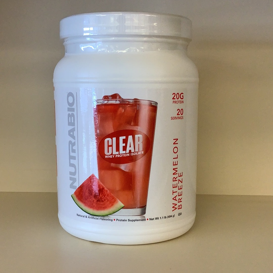 Buy NutraBio Clear Whey Protein 1.1lb - Watermelon Breeze