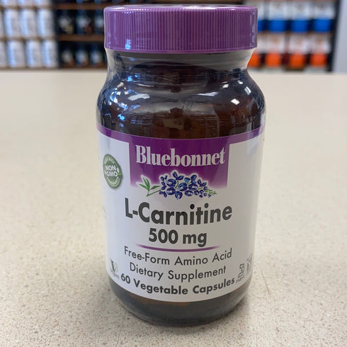 Bluebonnet L-Carnitine 500mg 60 Vegetable Capsules