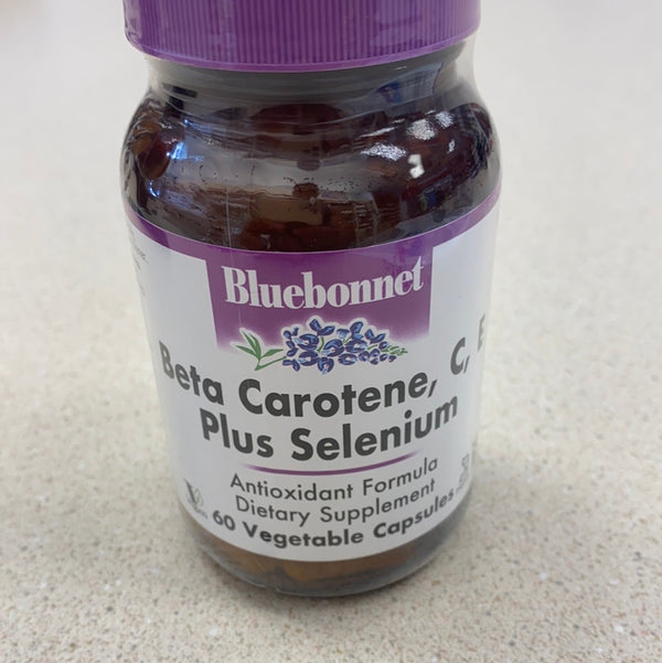BlueBonnet Beta Carotene C and E Plus Selenium Vegetarian Capsules, 60 Count