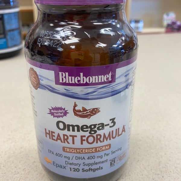 BlueBonnet Nutrition Omega-3 Heart Formula Softgels, 120 Count