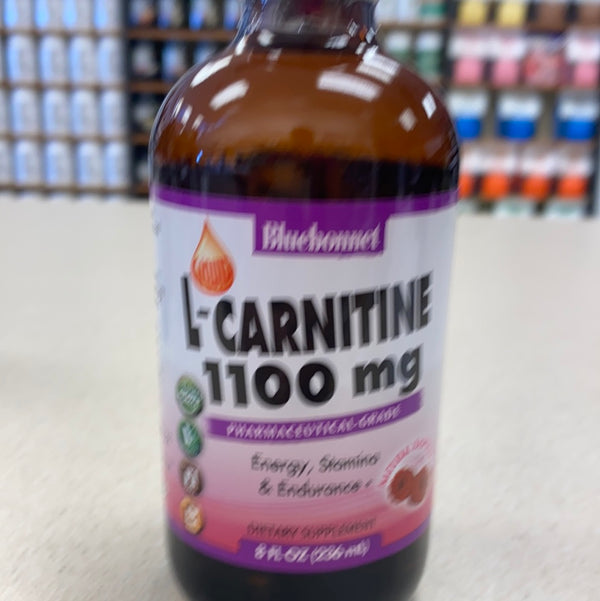 Bluebonnet Liquid L-Carnitine 1100 mg, Raspberry, 8 Fluid ounces