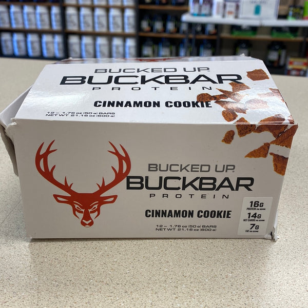 Bucked Up Protein Bars Cinnamon Cookie 12pack