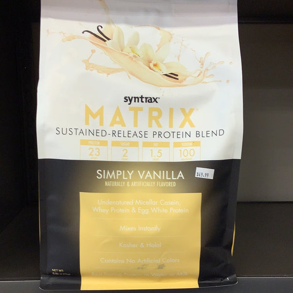 Simply Vanilla, 5 Pounds Syntrax Matrix Sustained Release Protein Powder -
