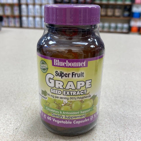 Bluebonnet Super Fruit Grape Seed Extract 60 Vegetable Capsules