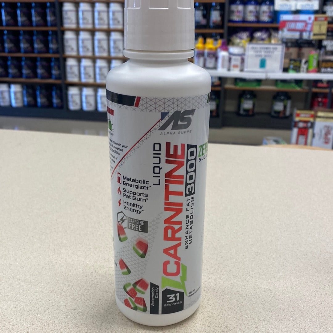 alpha supps l carnitine Alpha Supps Liquid L-Carnitine Watermelon Candy 3000mg Zero Sugar – Semper Fi Nutrition