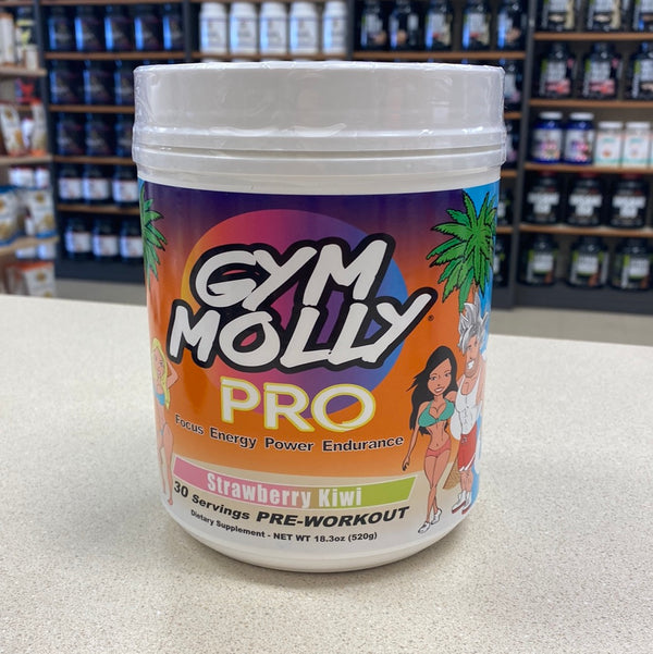 Gym Molly PRO - PreWorkout - 30 Servings - Strawberry Kiwi, 6G Citrulline Malate, 4G Beta-Alanine, 300mg Caffeine from Pure Coffee Plants
