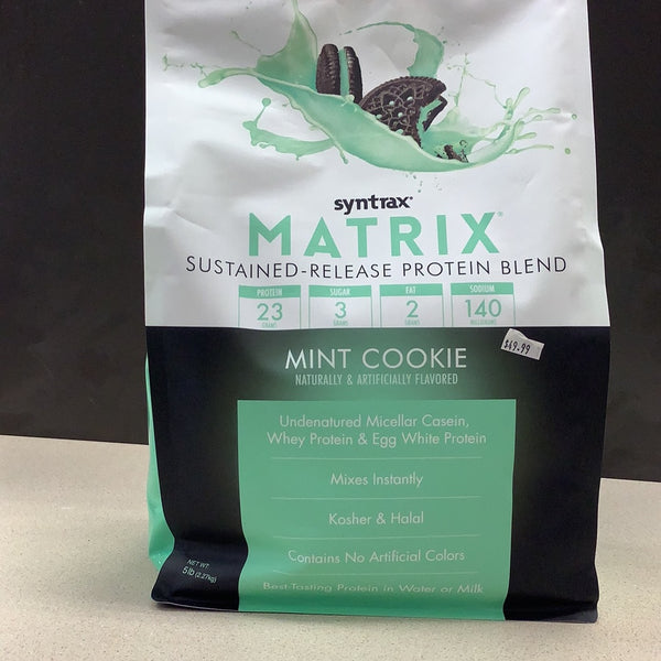 Mint Cookie Syntrax Matrix Sustained Release Protein Powder