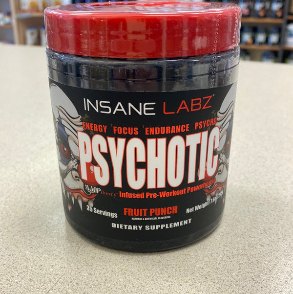 Insane Labz Psychotic Infused Pre-Workout Fruit Punch 30 Servings