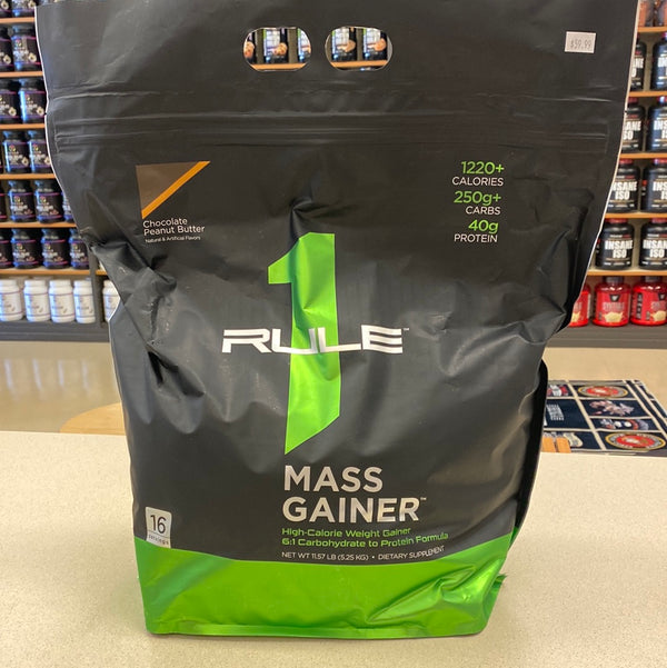 Rule1 Mass Gainer Chocolate Peanut Butter 11.57lbs