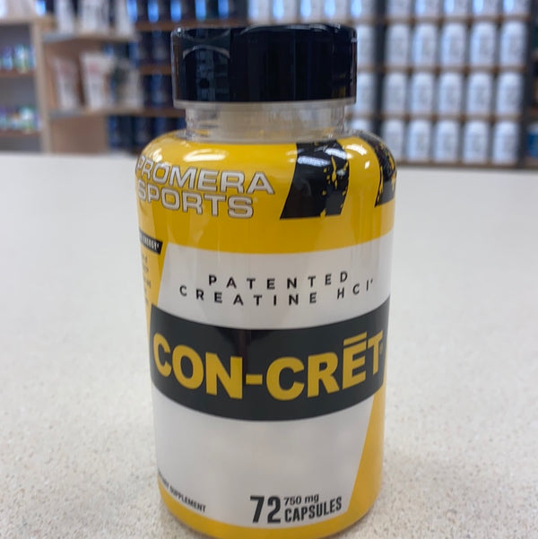 ProMera Sports CON-CRET®, The Original and Patented Pure Creatine HCl for Boosting Performance, Endurance, and Strength, 750 mg- 72 Capsules US
